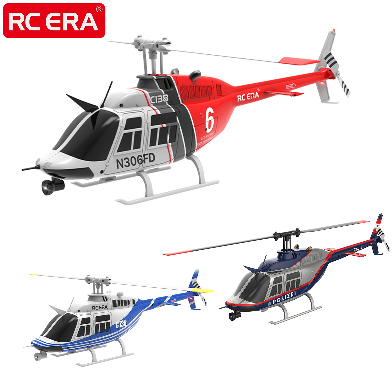 Rc Helicopter Gyro - RC ERA C138 BELL 206 Jet