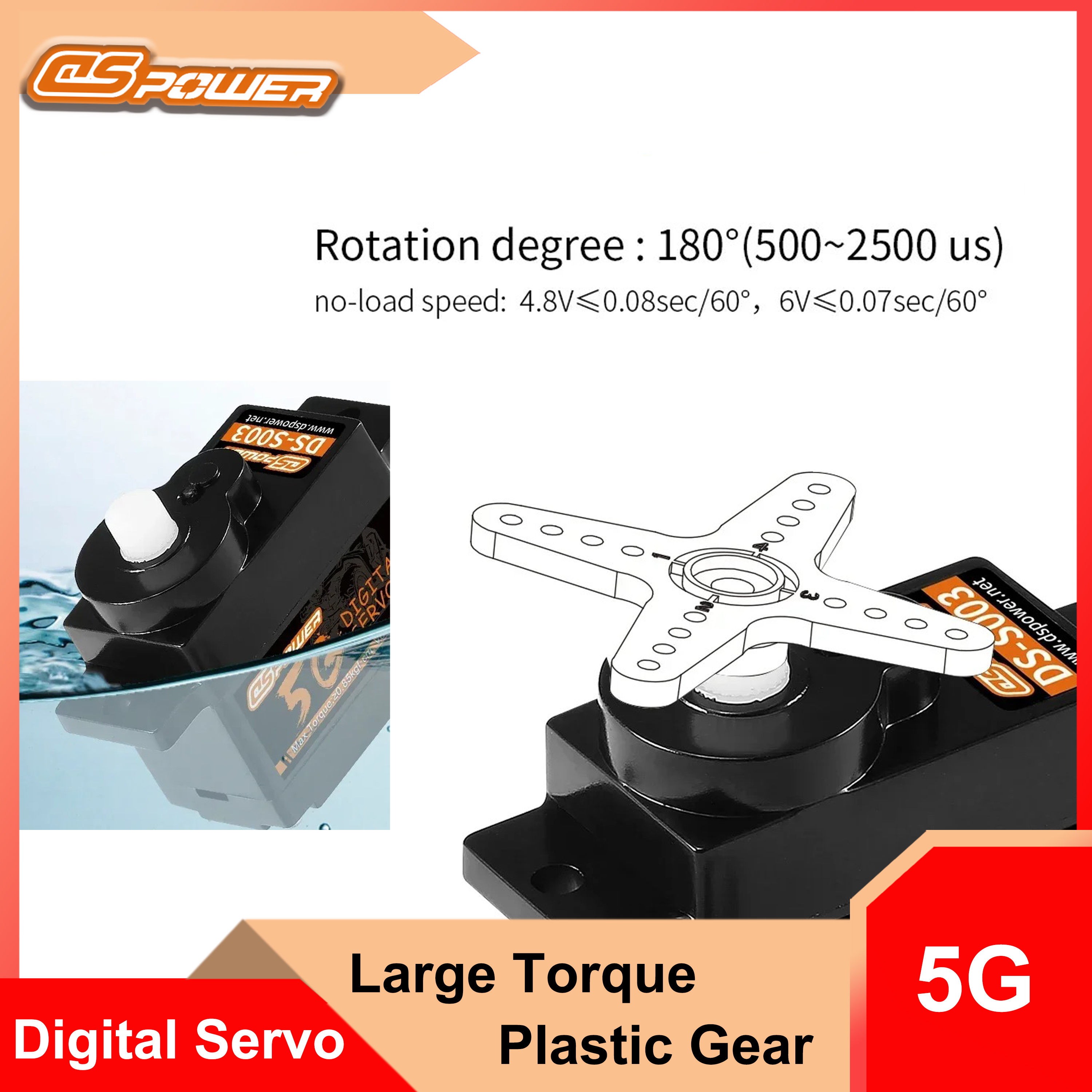Rc Helicopter Large - DSpower 5G Micro Digital Servo Large