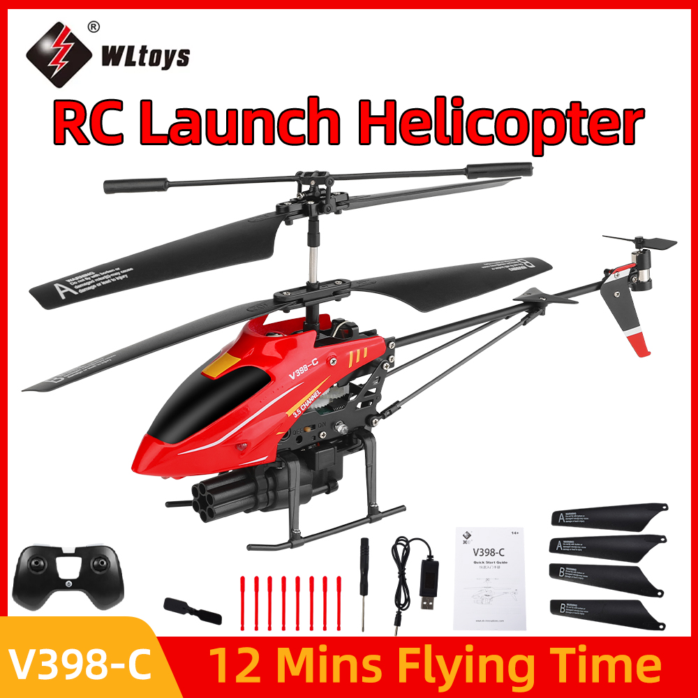 Rc Helicopter Gyro - Wltoys RC Helicopter V398-C Plane Launch