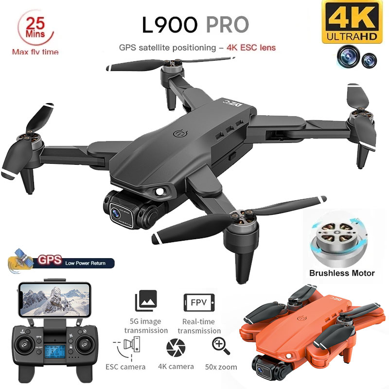Rc Helicopter Electric - L900 Pro GPS Drone 4K Professional