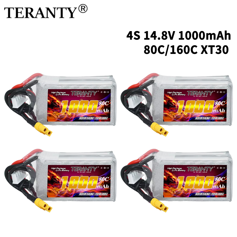 Rc Helicopter Parts - TERANTY 4S 1000mAh 14.8V 80C/160C Lipo