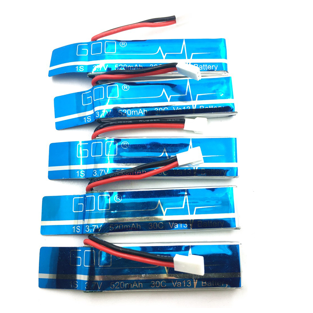Rc Helicopter Coaxial - 5PCS 3.7V 520mAh 30C Upgraded Li-Po