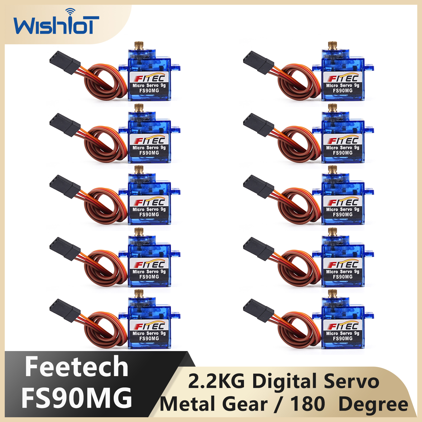 Rc Helicopter Motor - Feetech FS90MG 2.2KG 9g Digital Servo
