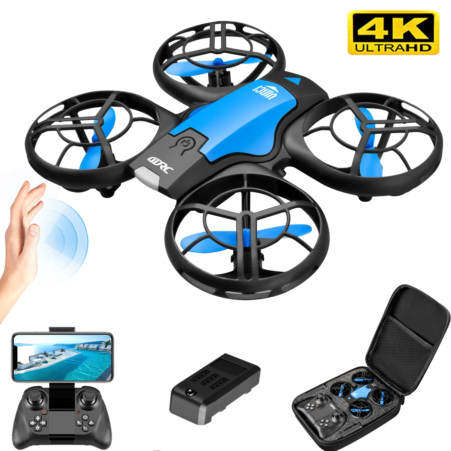 V8 New Mini Drone 4K Professio - Rc Helicopter Electric ulasan dan harga