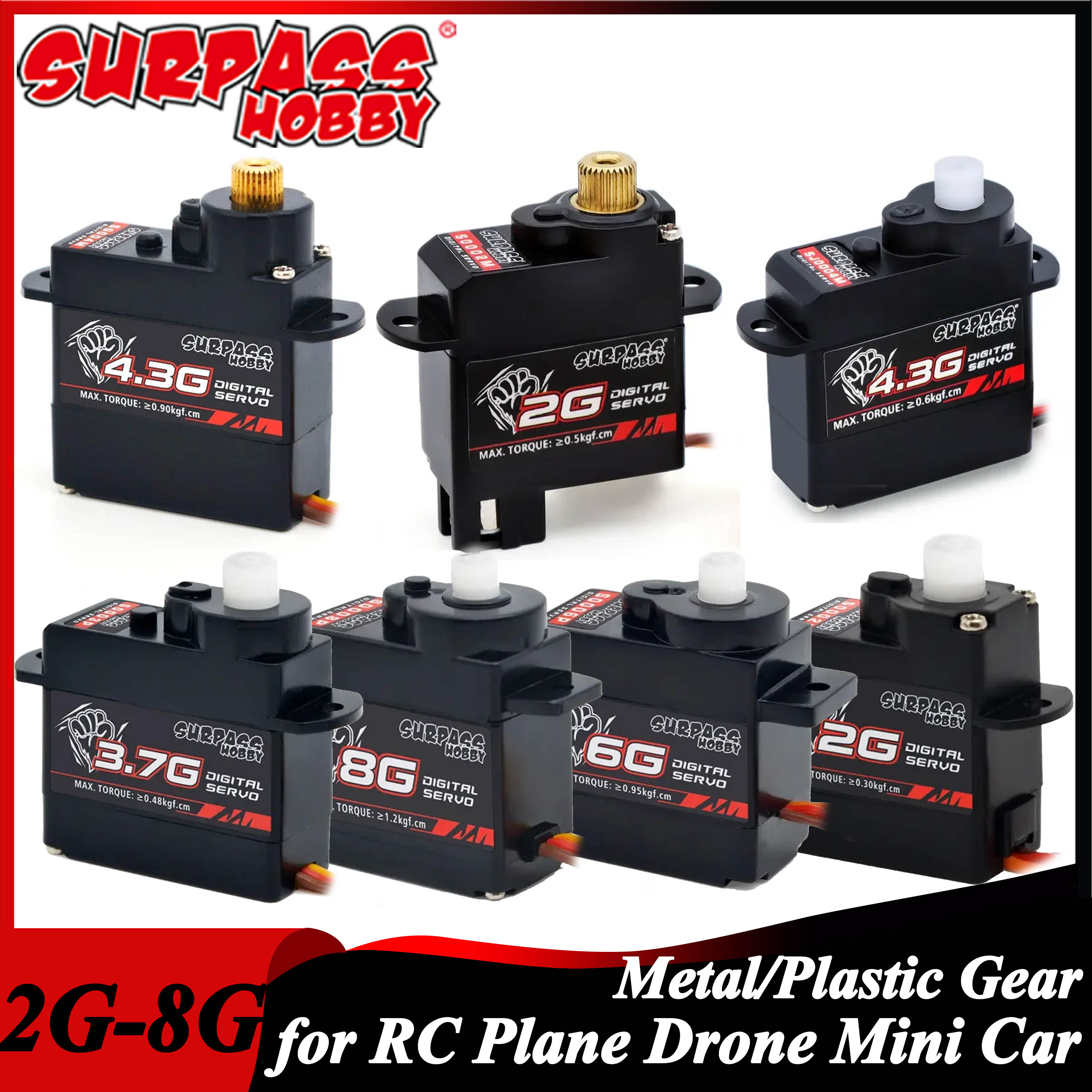 Surpass Hobby 2g 3.7g 4.3g 6g  - Rc Helicopter Servo ulasan dan harga