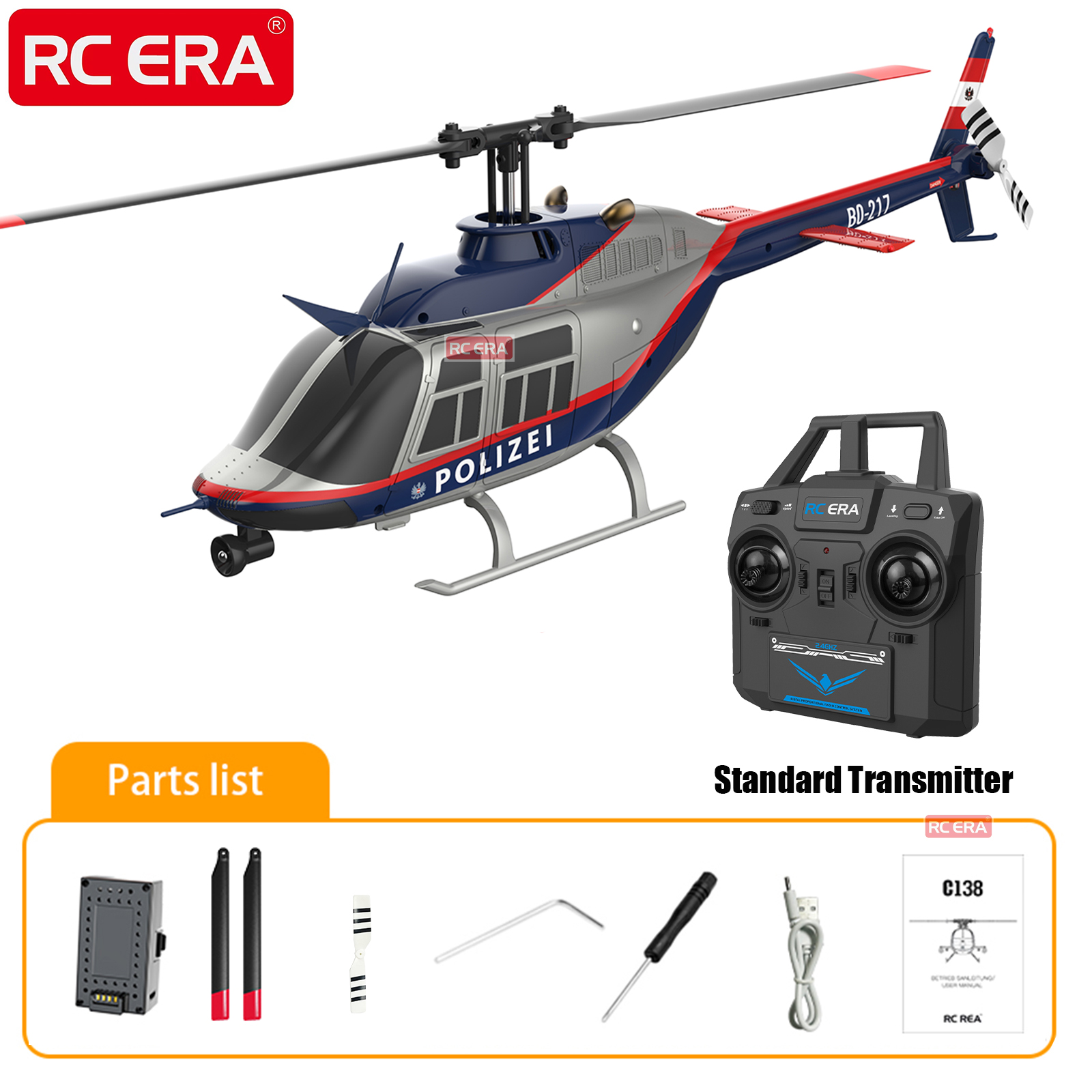 RC ERA C138 BELL 206 Jet Range - Rc Helicopter Gyro ulasan dan harga