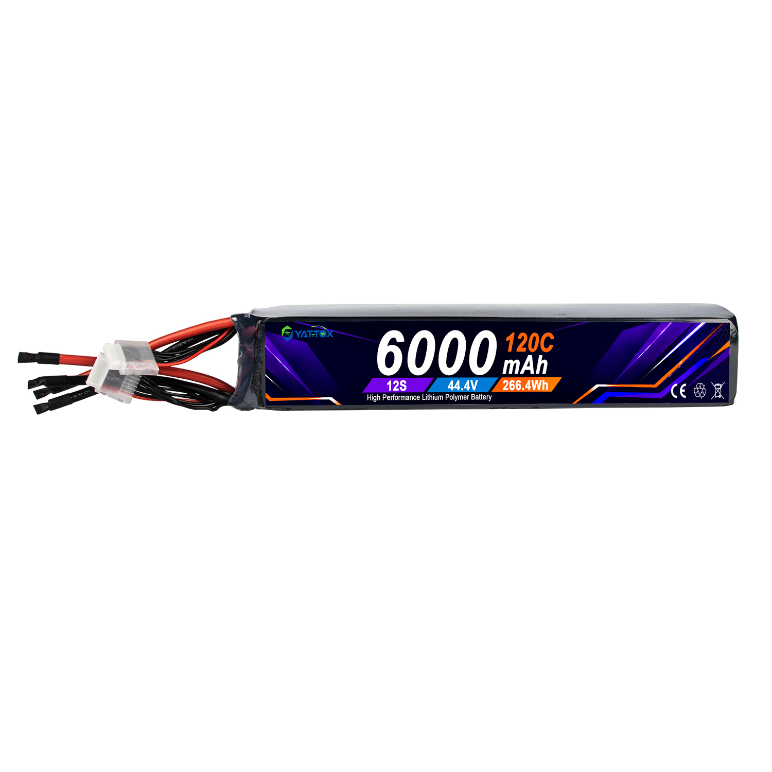 Yattox 12S 6000mAh 120C 100%LC - Rc Helicopter Large ulasan dan harga