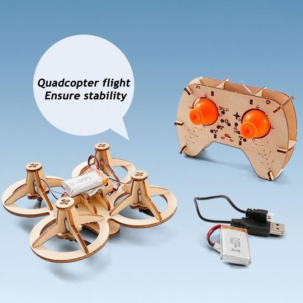 Rc Drone Toy Wooden Drone Puzz - Rc Helicopter Electric ulasan dan harga