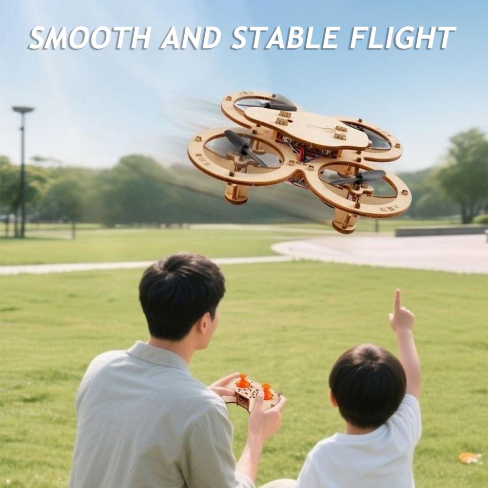 Rc Drone Toy Wooden Drone Puzz - Rc Helicopter Electric ulasan dan harga