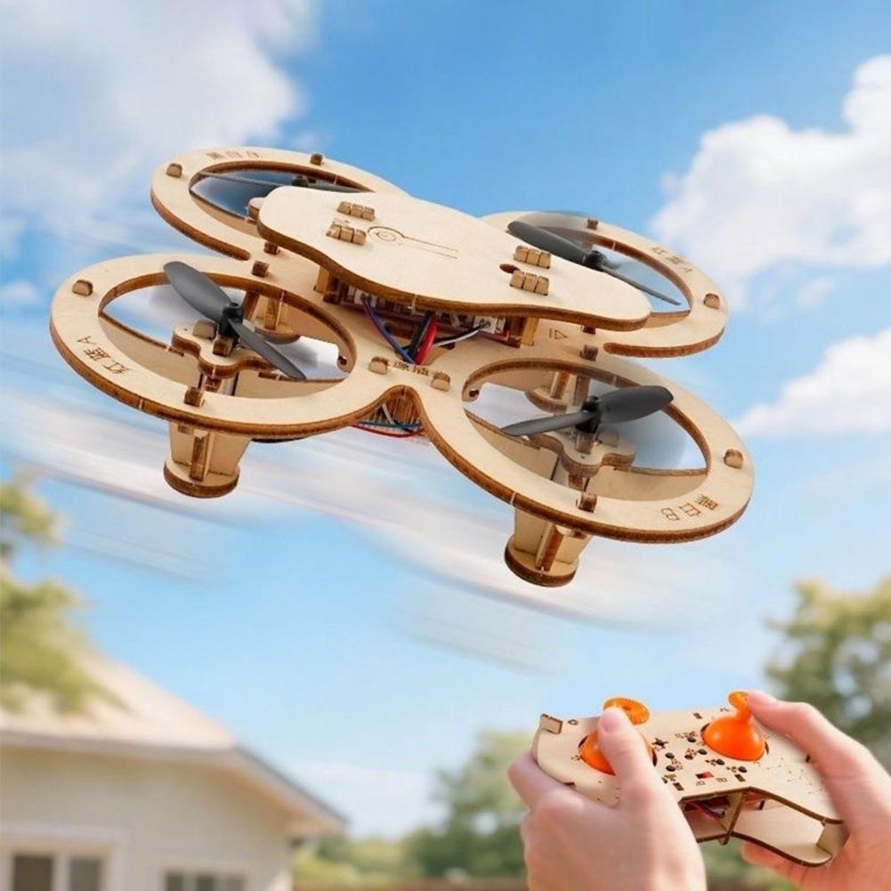 Rc Drone Toy Wooden Drone Puzz - Rc Helicopter Electric ulasan dan harga