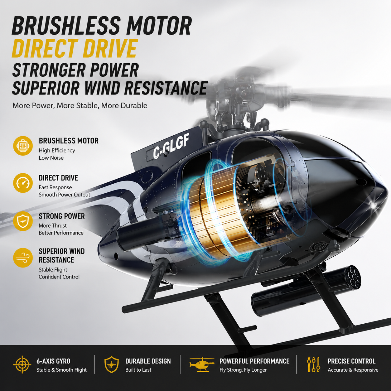 K300 6CH RC Helicopter Brushle - Rc Helicopter Gyro ulasan dan harga