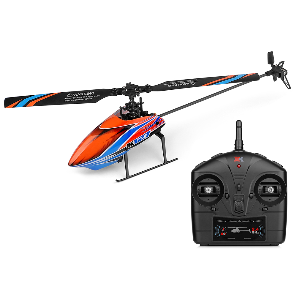 WLtoys XK K127 2.4G 4CH 6-Aixs - Rc Helicopter Single Rotor ulasan dan harga
