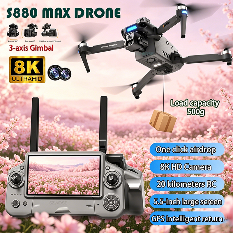 2026 New 8K Dual Camera Drone  - Rc Helicopter Electric ulasan dan harga