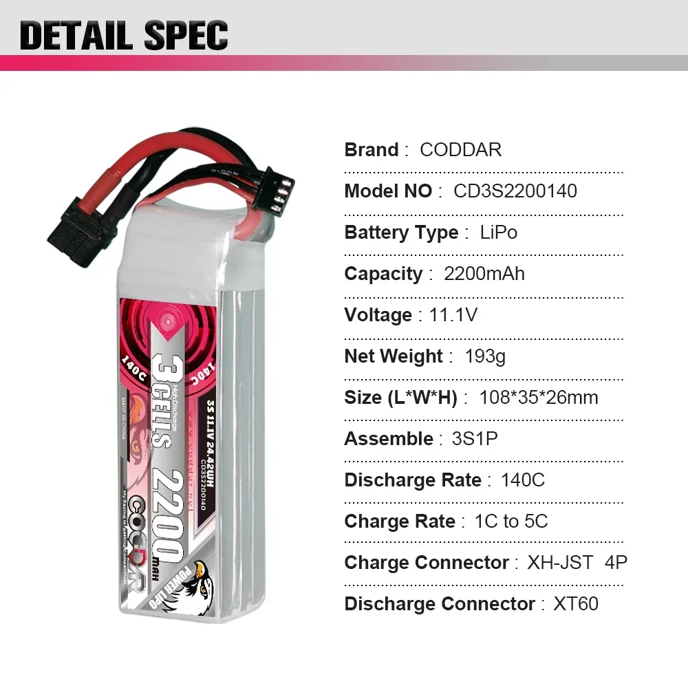 2200mAh 3S 11.1V Li-po Ba-tter - Rc Helicopter Bag ulasan dan harga