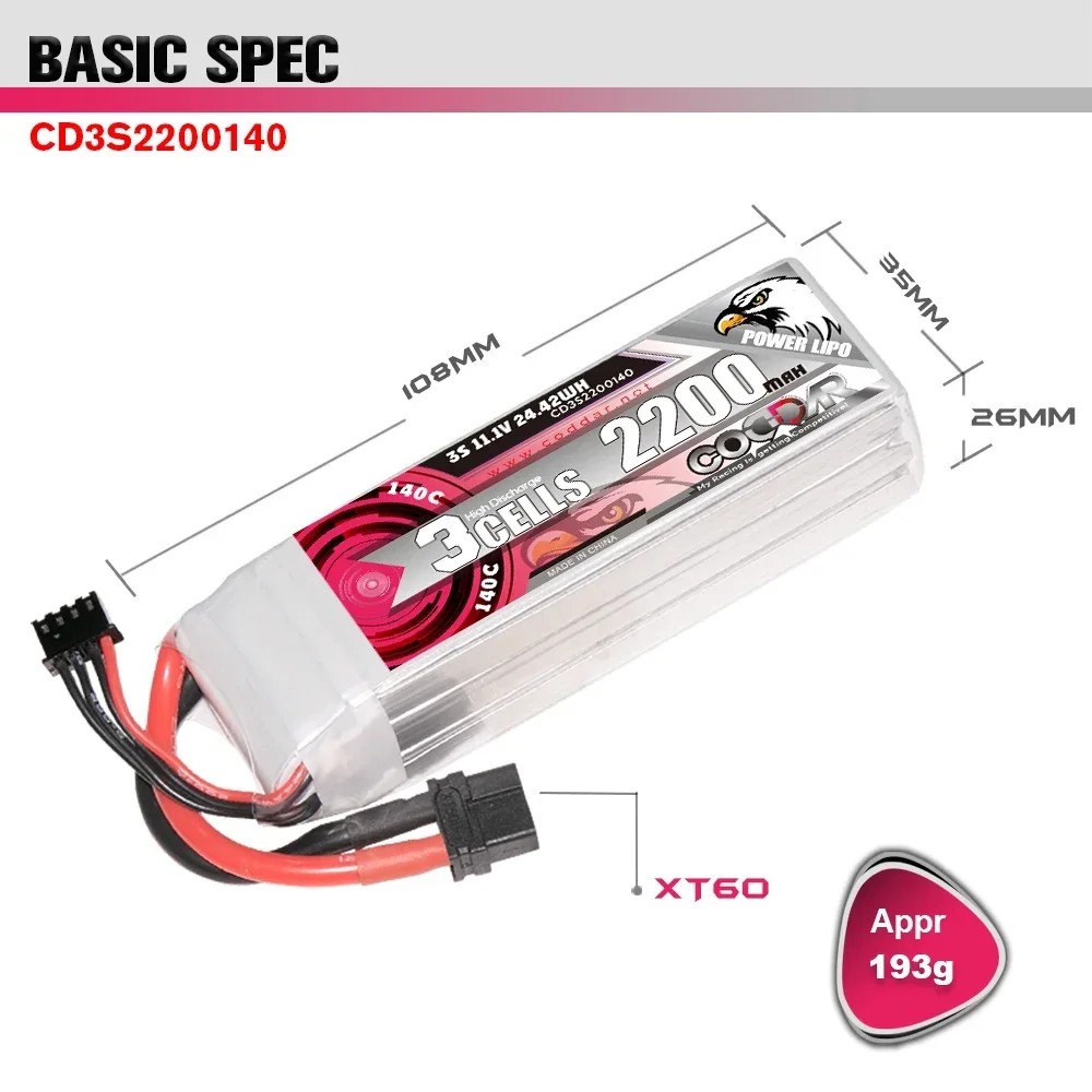 2200mAh 3S 11.1V Li-po Ba-tter - Rc Helicopter Bag ulasan dan harga