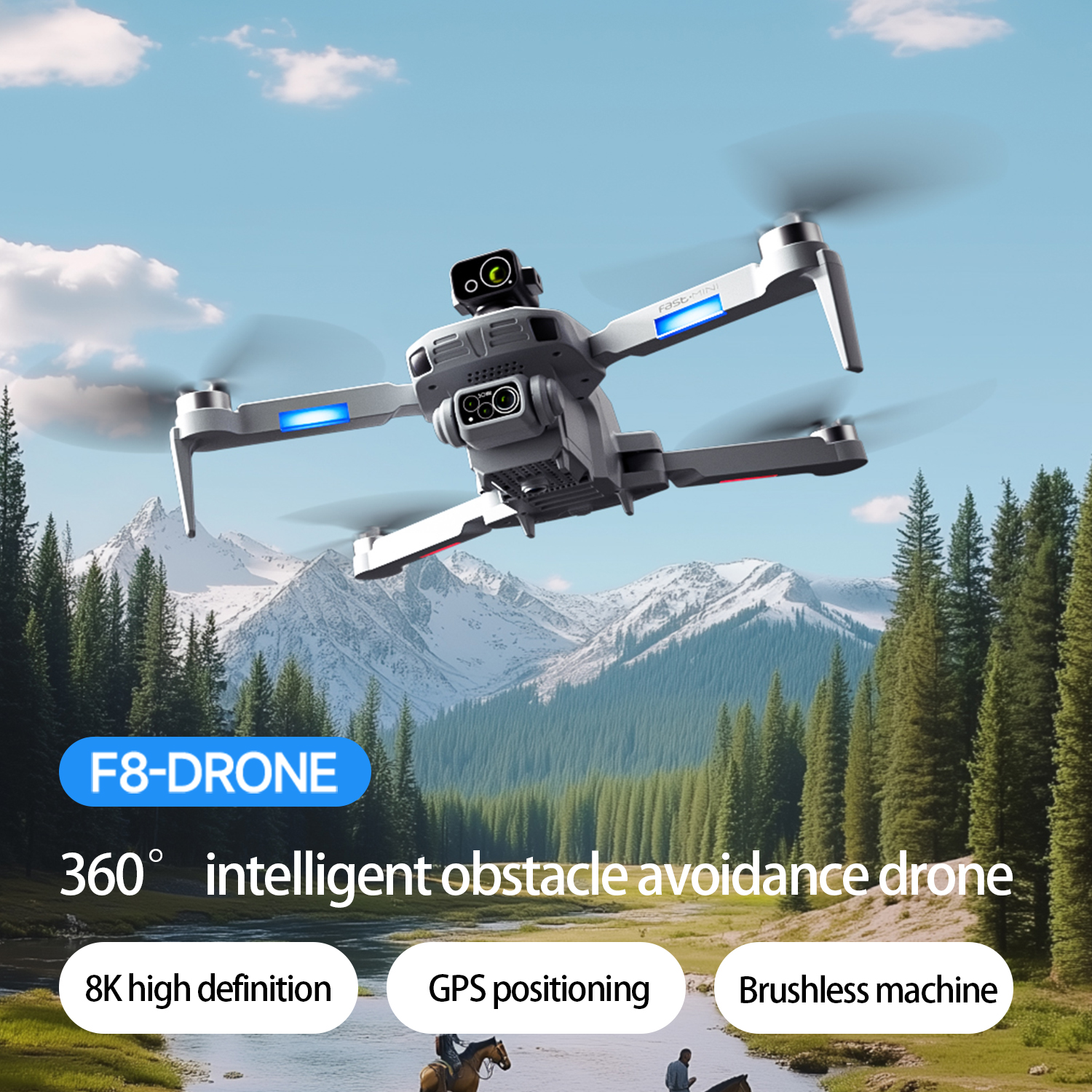 F8 MAX GPS Drone Professional  - Rc Helicopter Electric ulasan dan harga